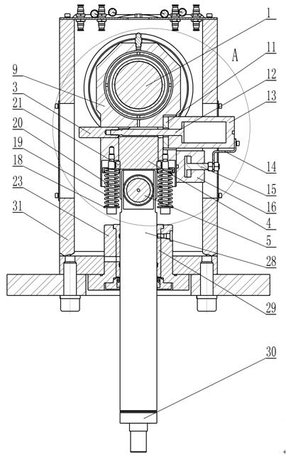 Single-action type variable length connecting rod and crank-connecting rod transmission mechanism