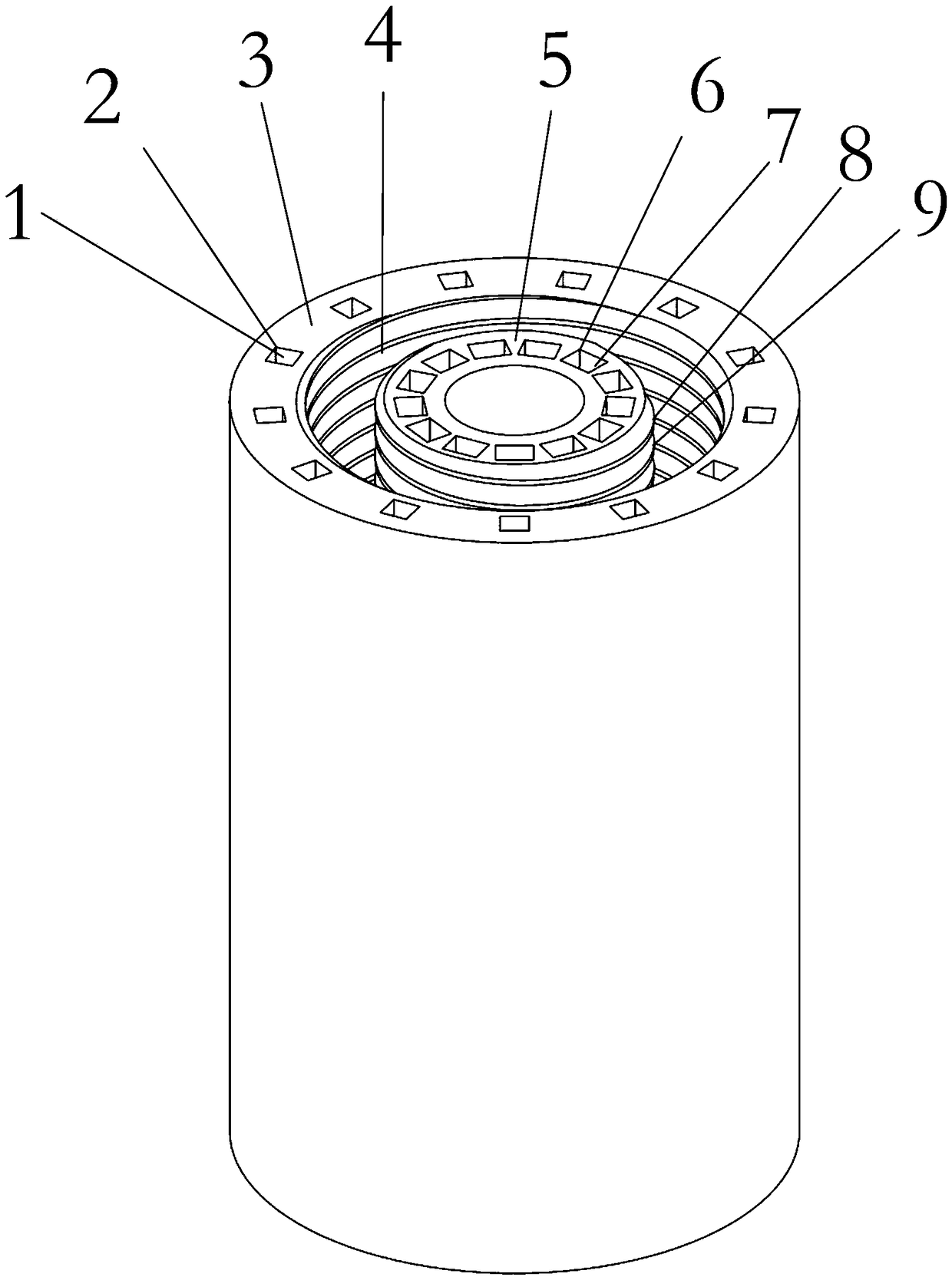 Magnetic coupling mechanism of sliding ring