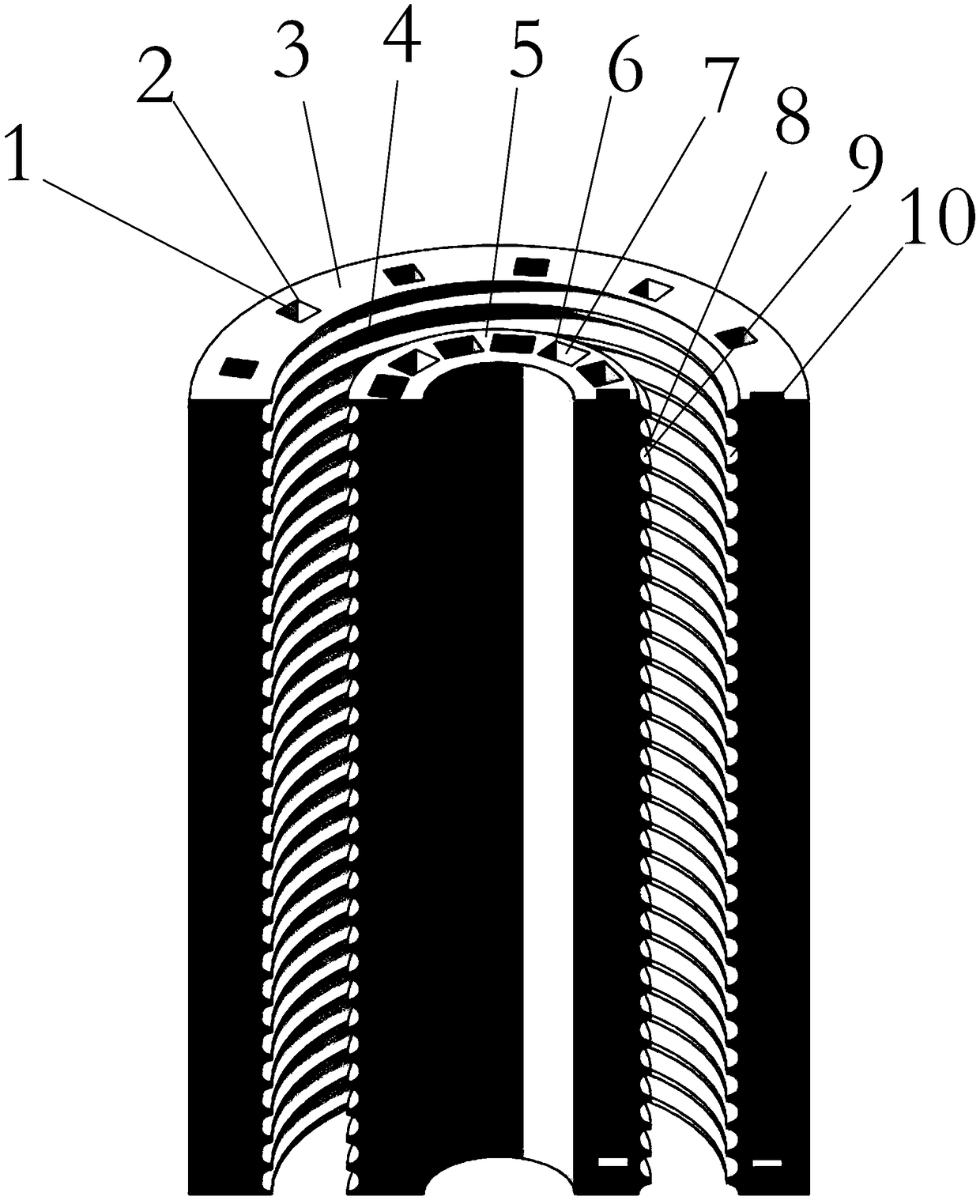 Magnetic coupling mechanism of sliding ring