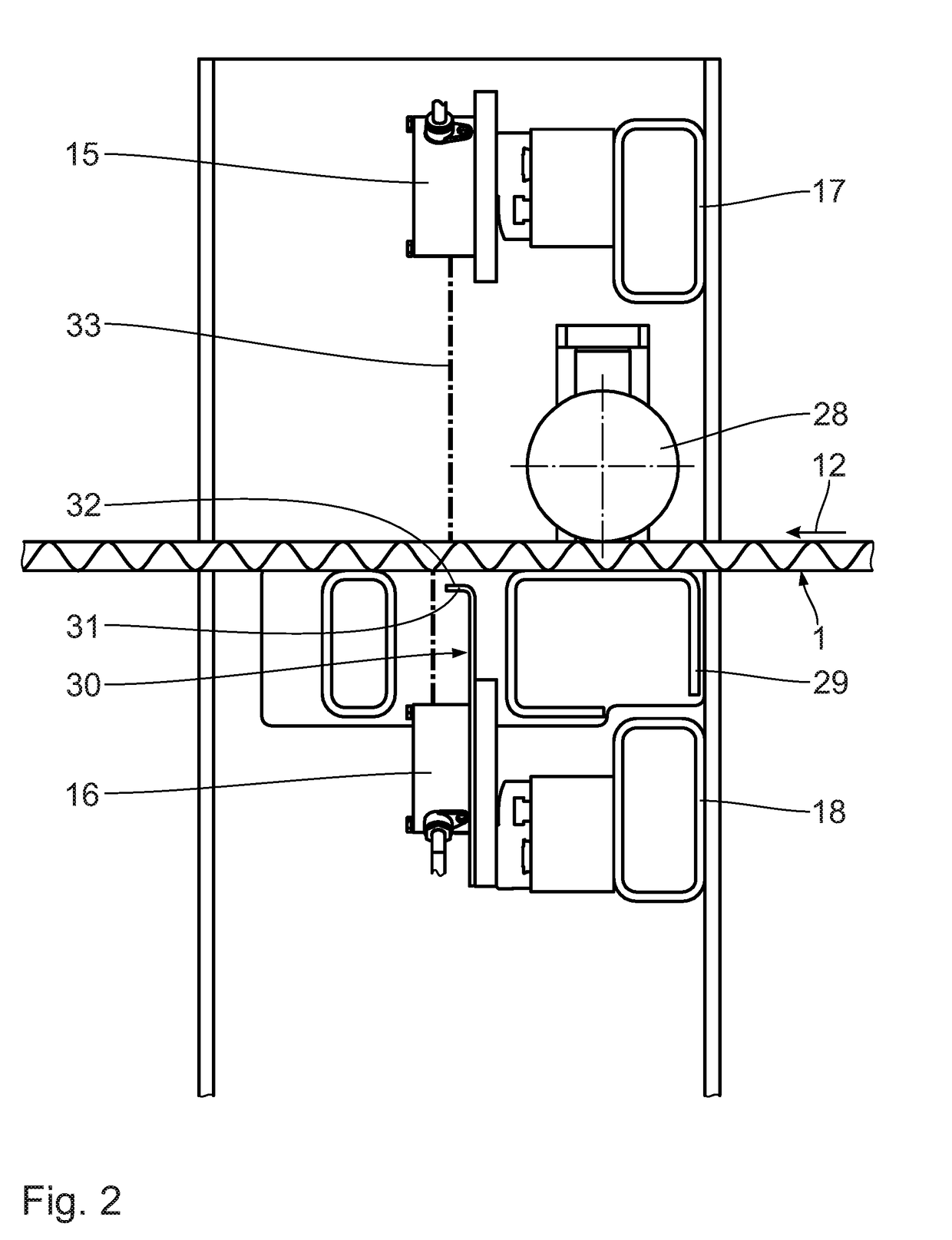 Device for determining the quality of a corrugated board web