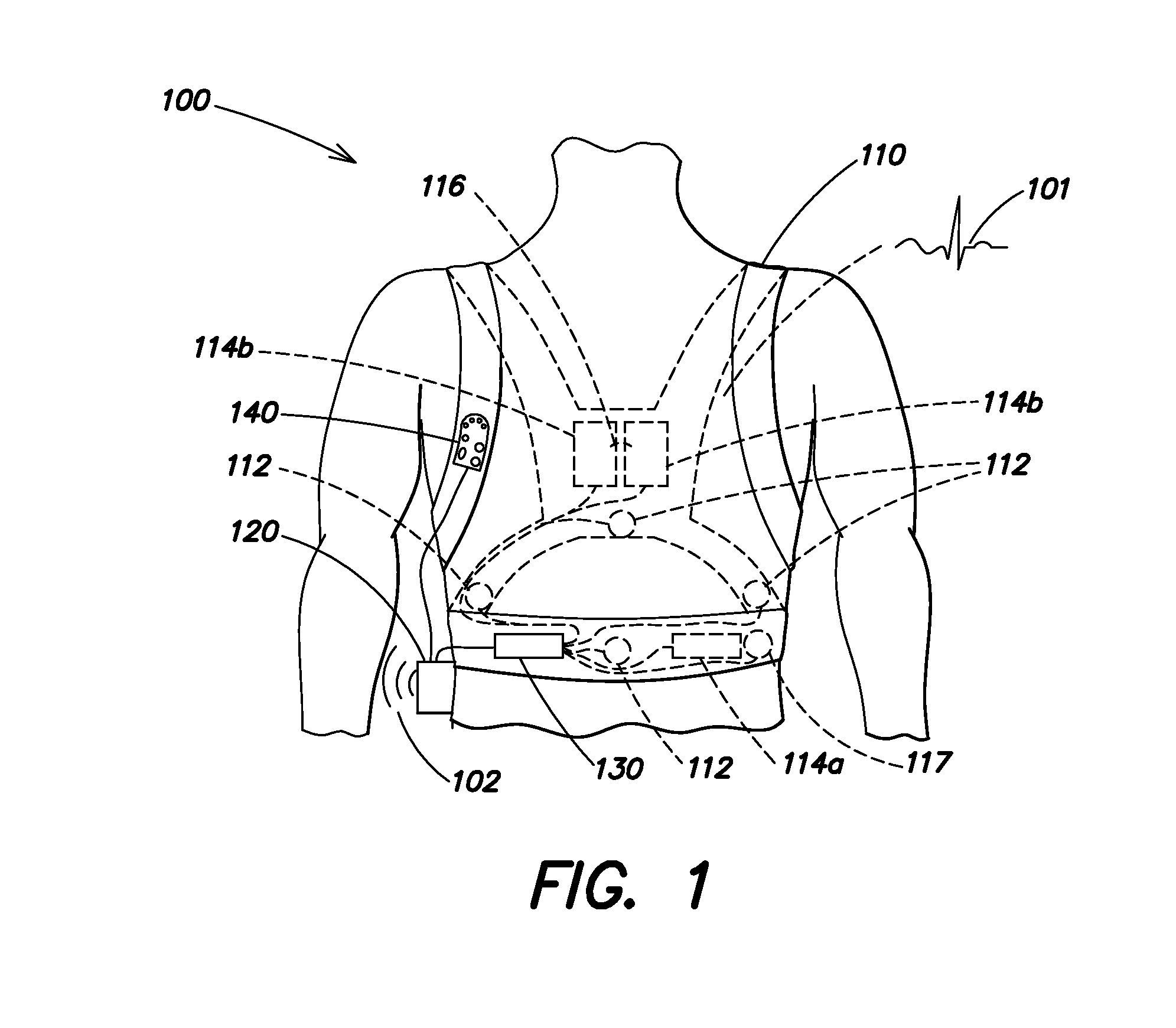 Therapeutic device including acoustic sensor