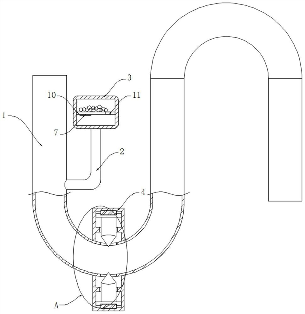 Anti-clogging sewer U-shaped pipe for toilet