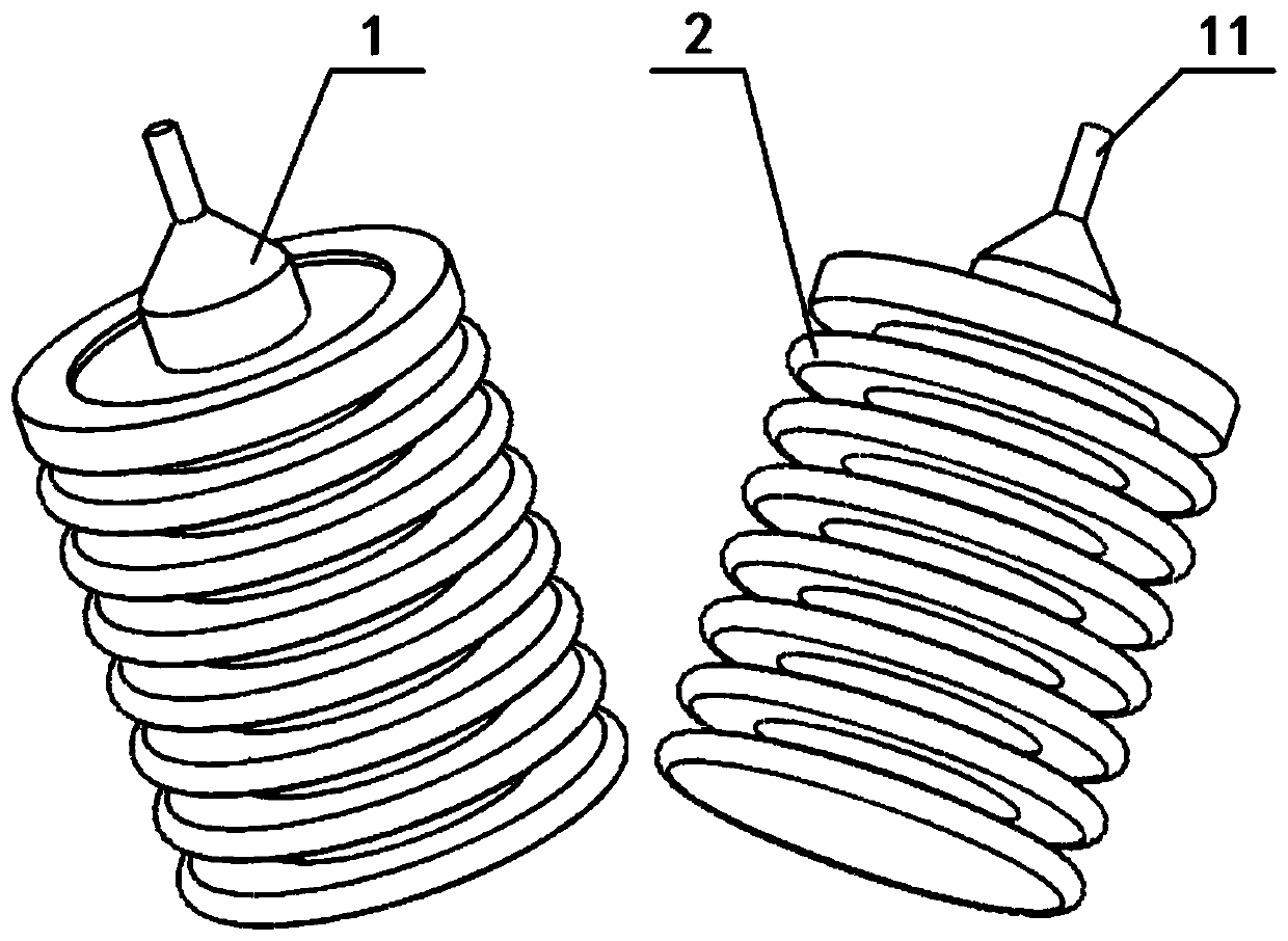 Light corrugated pipe type thermal expansion driving device