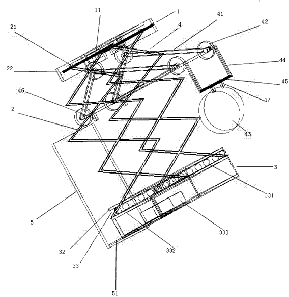 Luggage taking and placing device