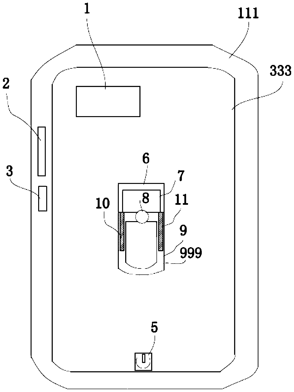 A charging mobile phone case with a built-in plug