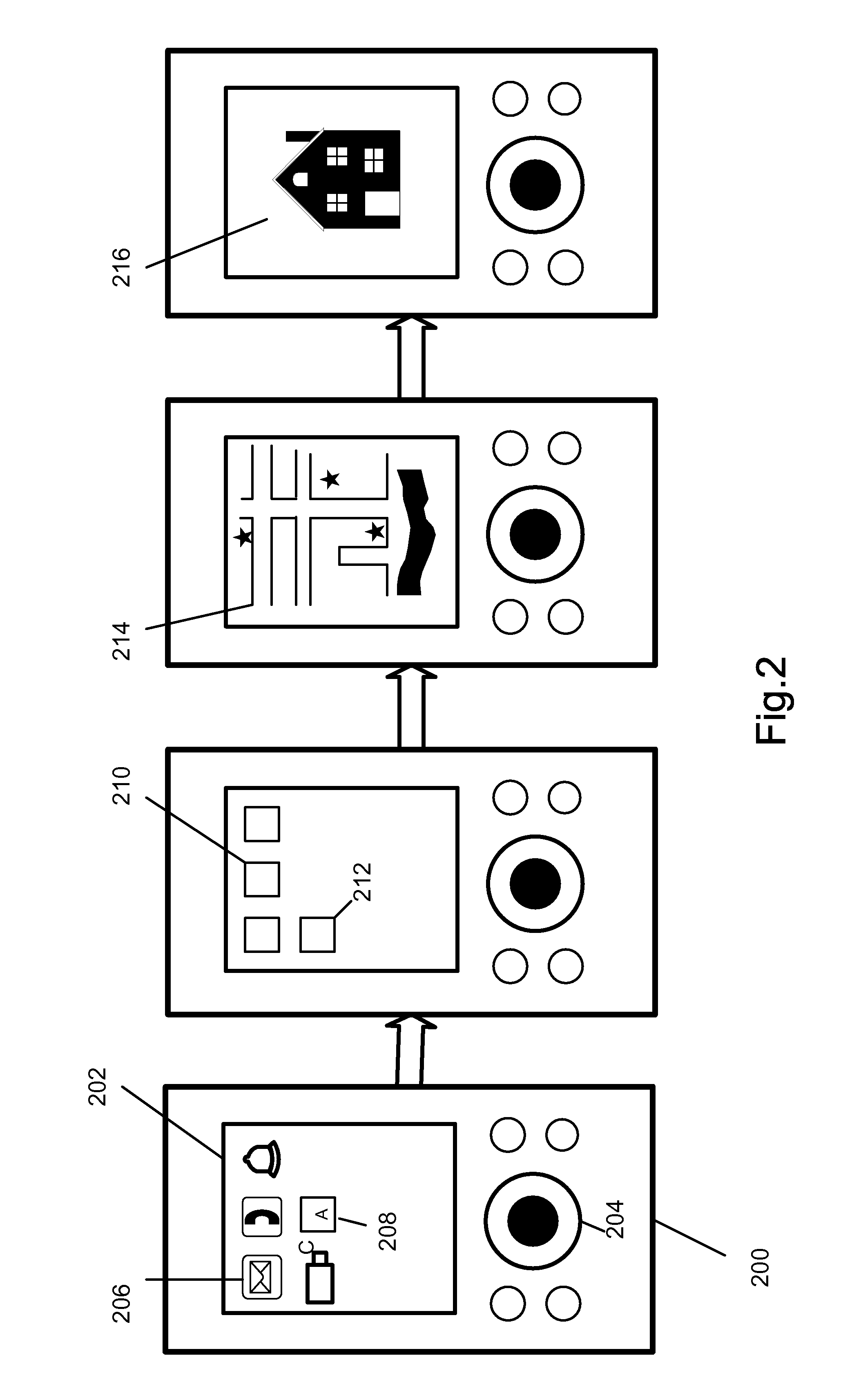 Hierarchical User Interfaces for Advertisement Messages in a Mobile Device