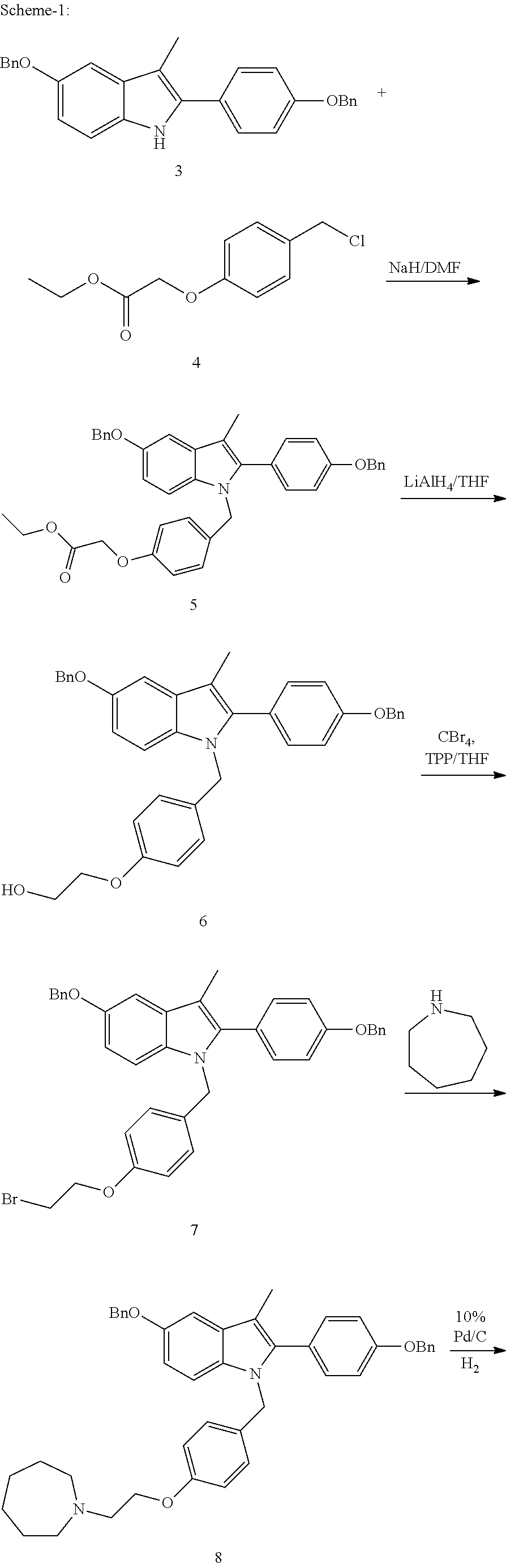 Process for the preparation of bazedoxifene acetate and intermediates thereof