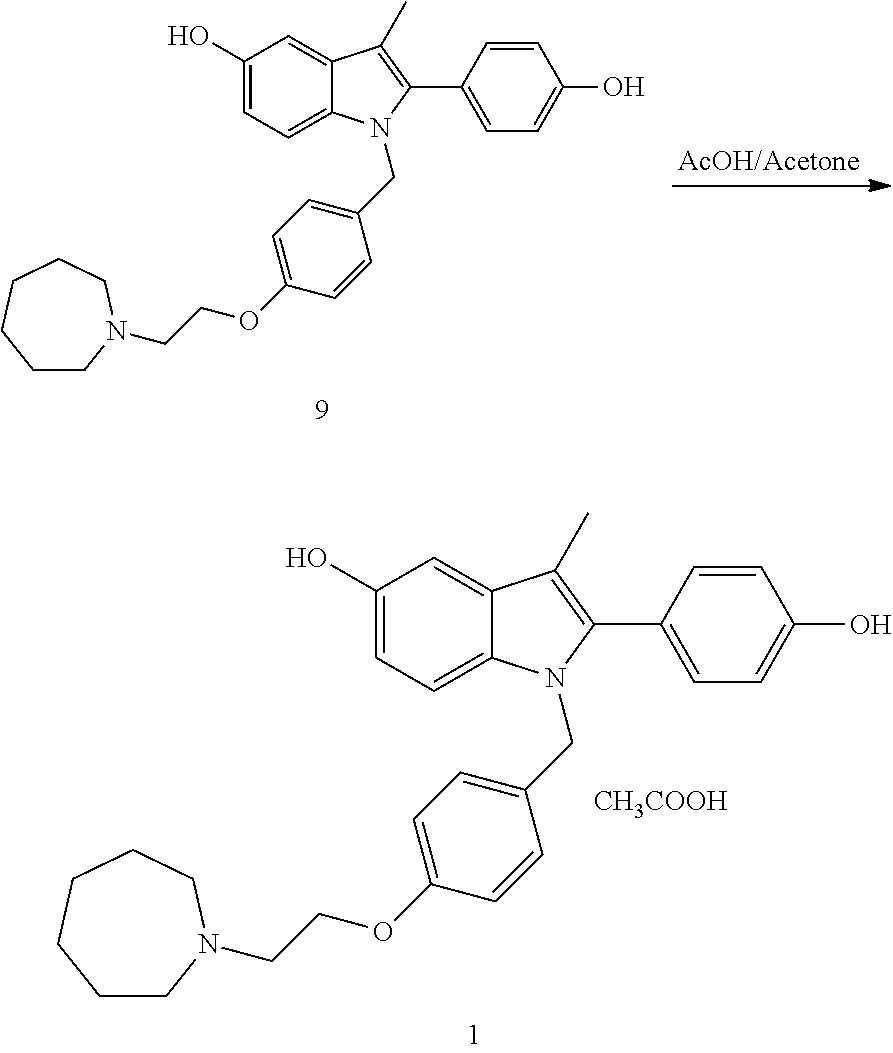 Process for the preparation of bazedoxifene acetate and intermediates thereof