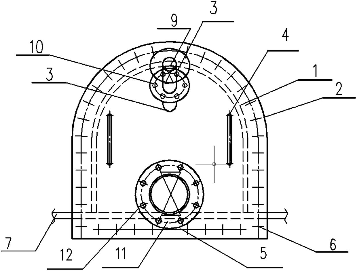 Sewerage system and method for bottom of box tank