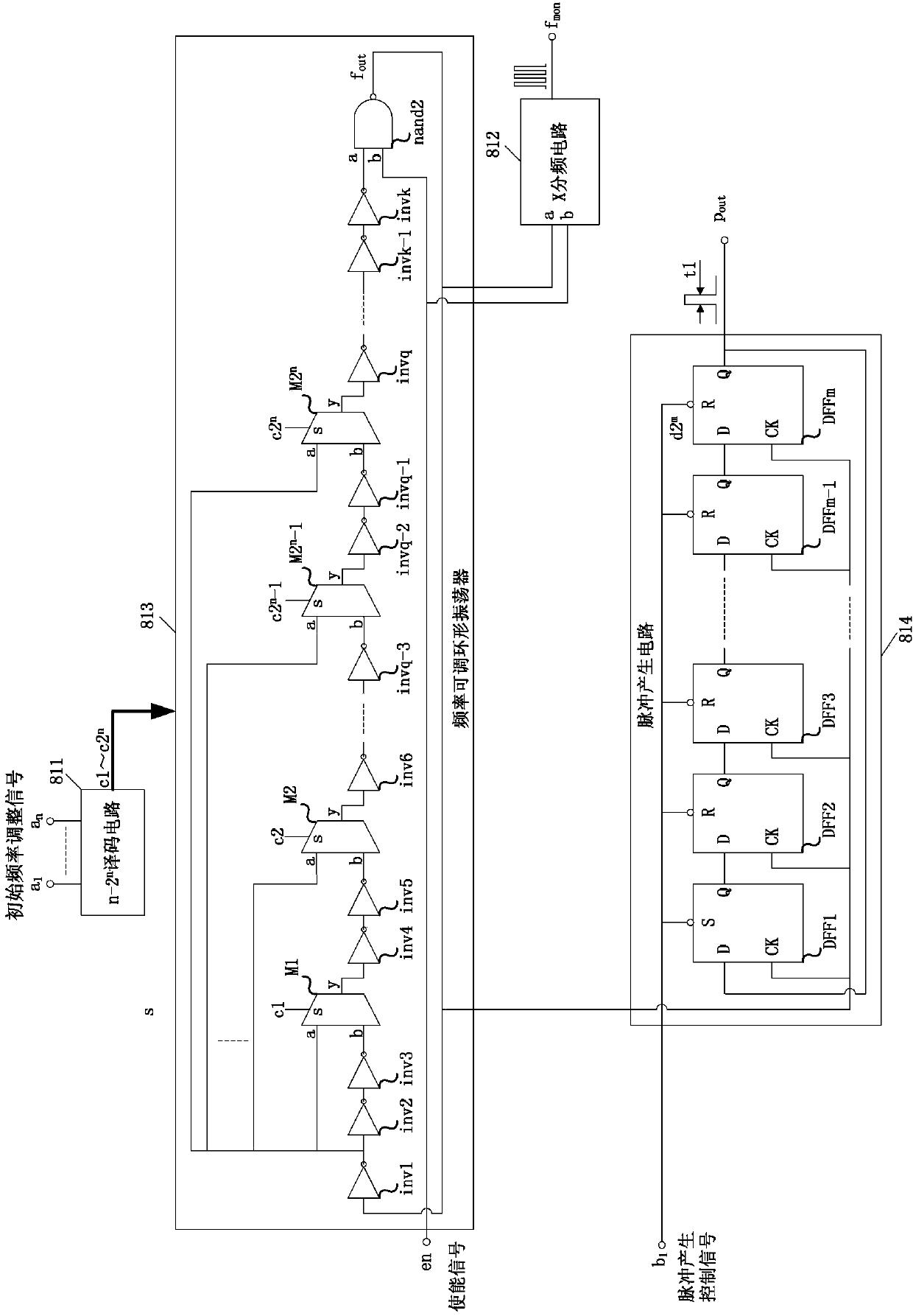 Matrix pulse signal generation circuit and generation method