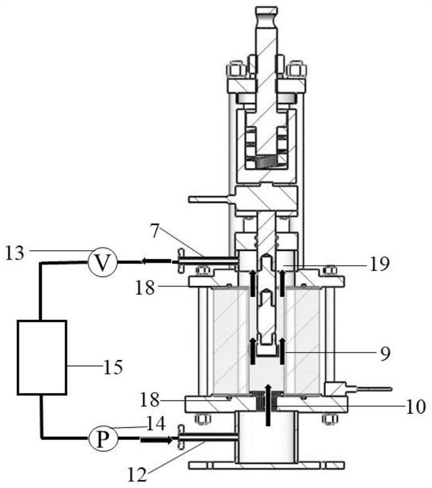 Experimental device and method for measuring particle substance vibration