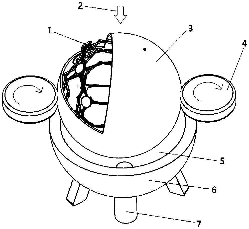 Method and device for internal and external spherical surface polishing of hollow sphere