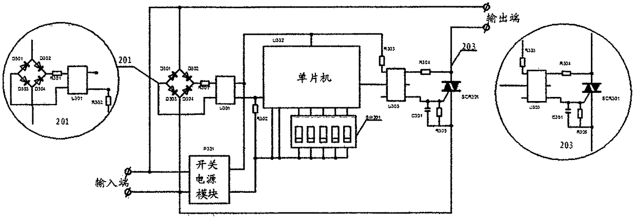 Multi-channel lighting control device powered and controlled by two AC power lines