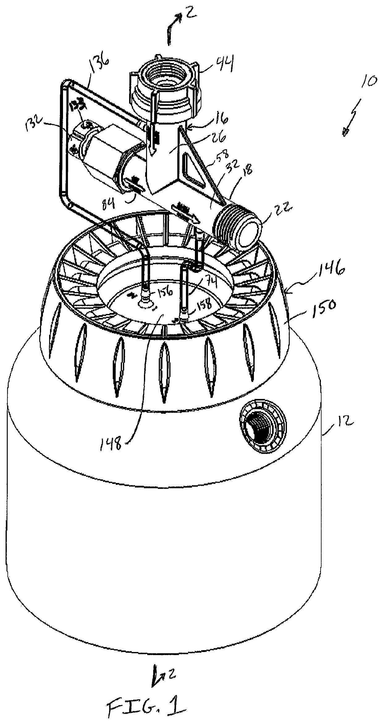 Variable venturi device with adjustable valve stem
