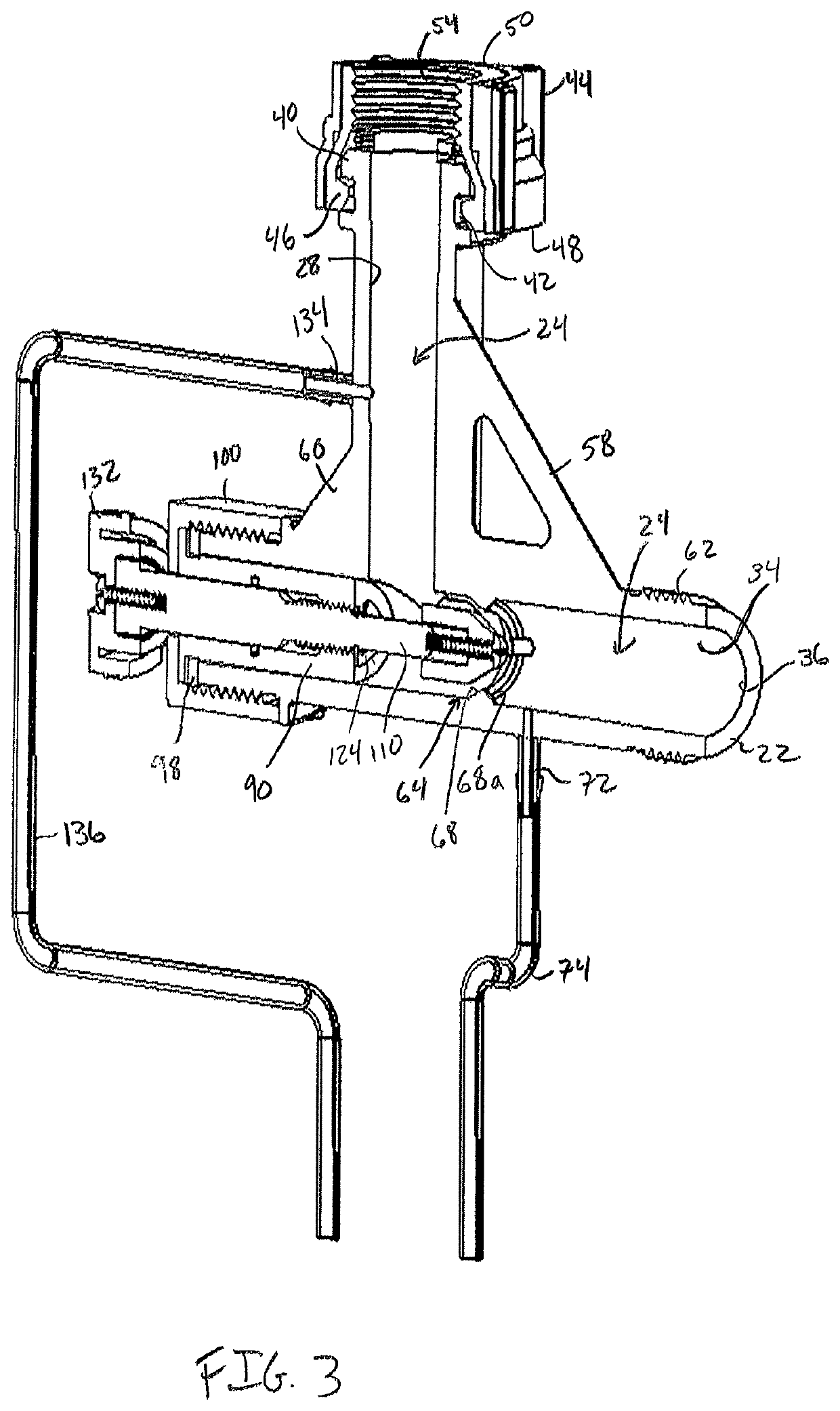 Variable venturi device with adjustable valve stem