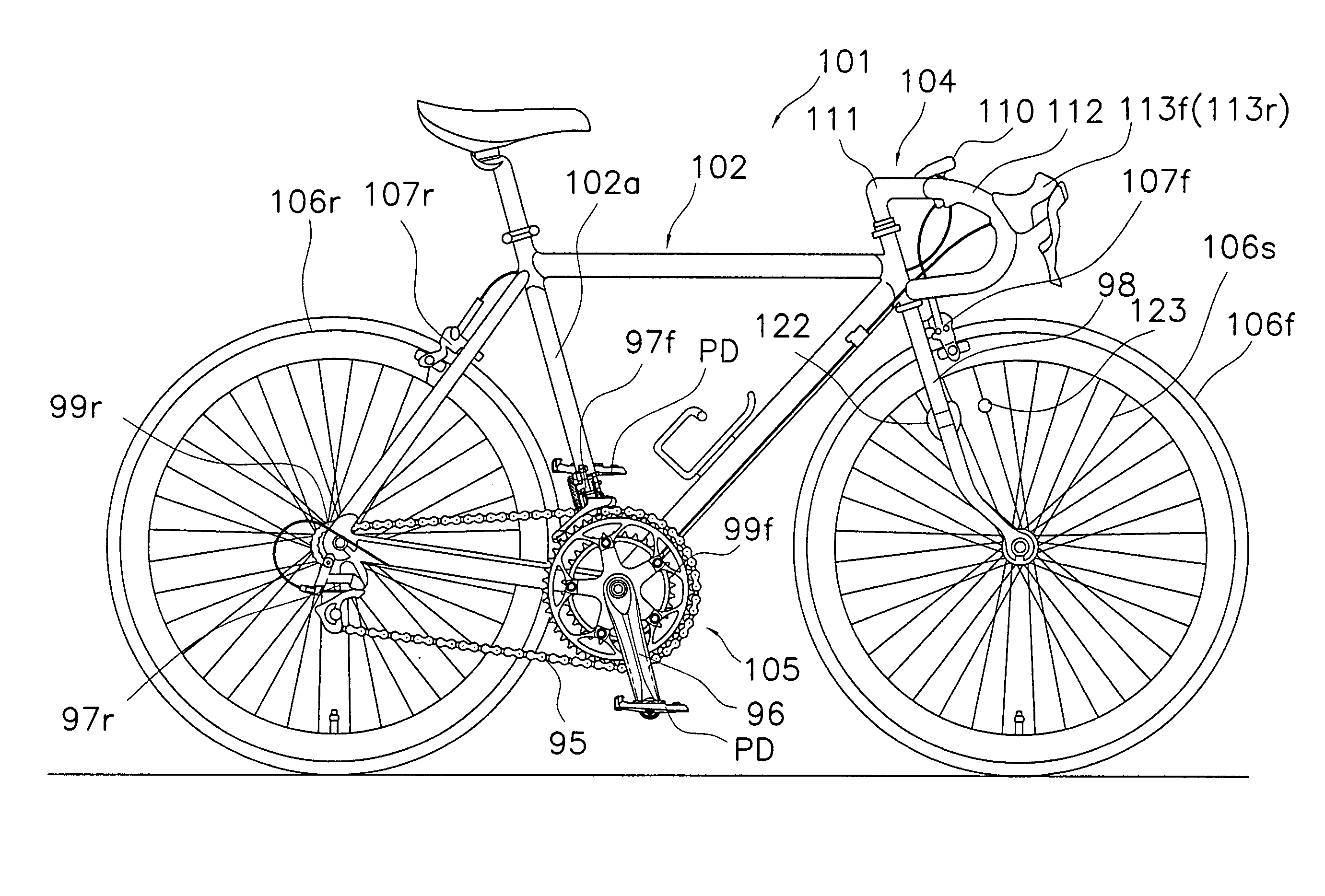 Variable speed drive device for bicycle