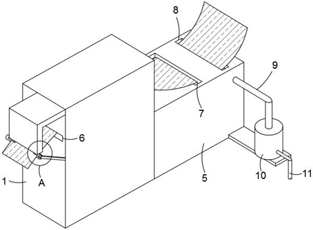 Semi-finished hook-and-loop fastener dyeing and drying device