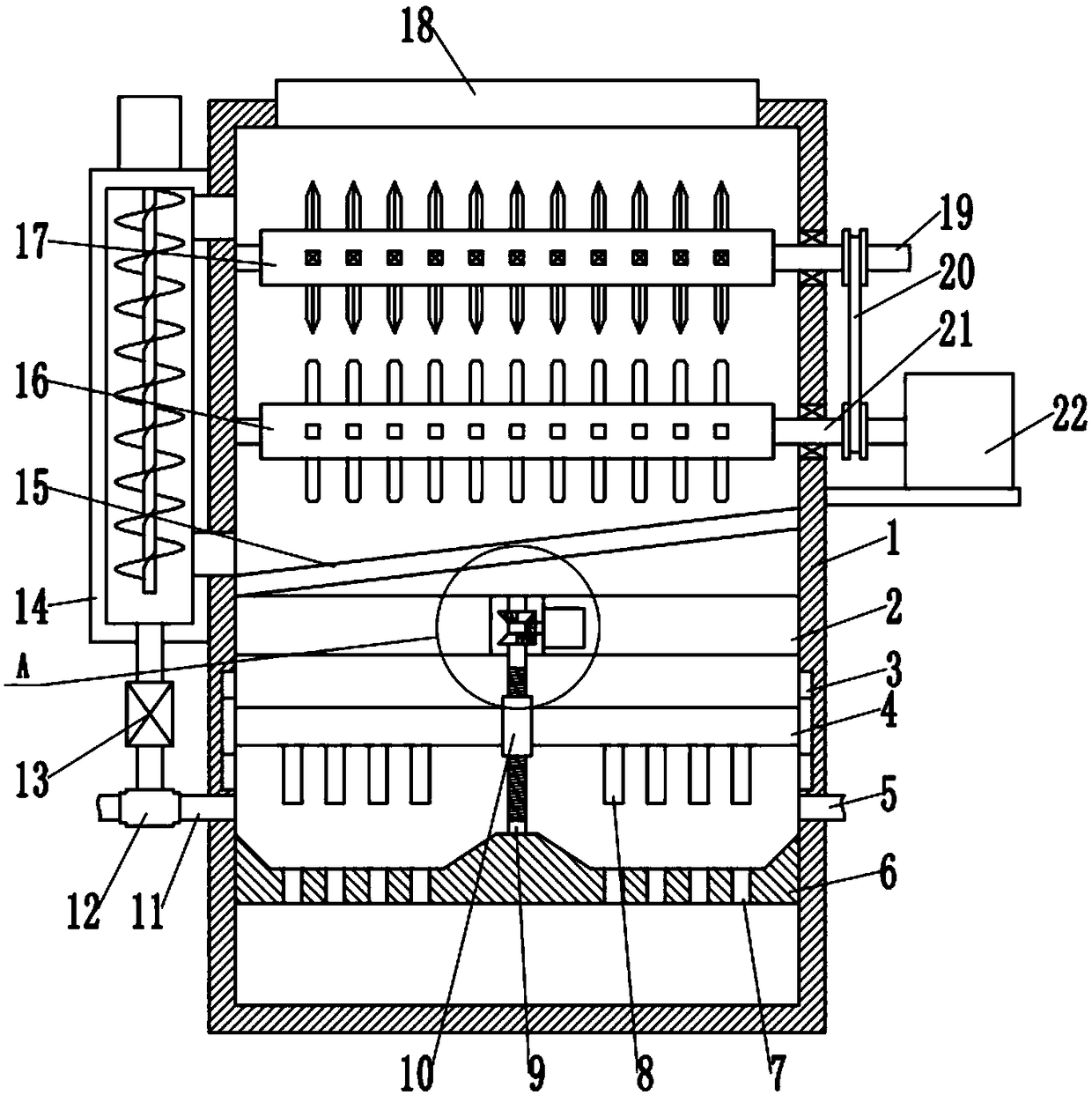 Fodder mixing and pelletizing device for animal husbandry