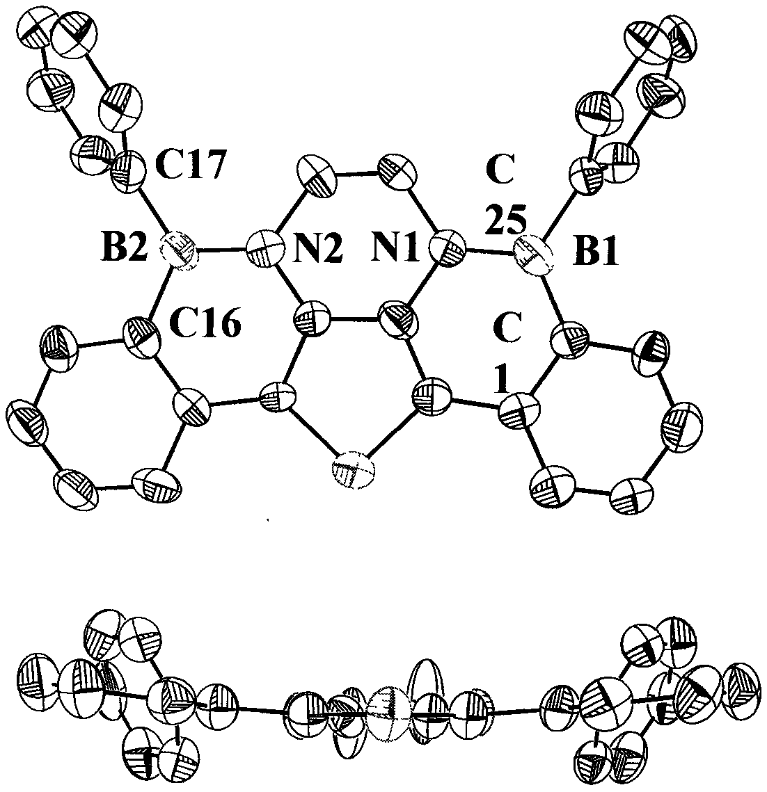 Synthesis method of boron aza-naphthalene thiophthene hetero arene and derivative thereof