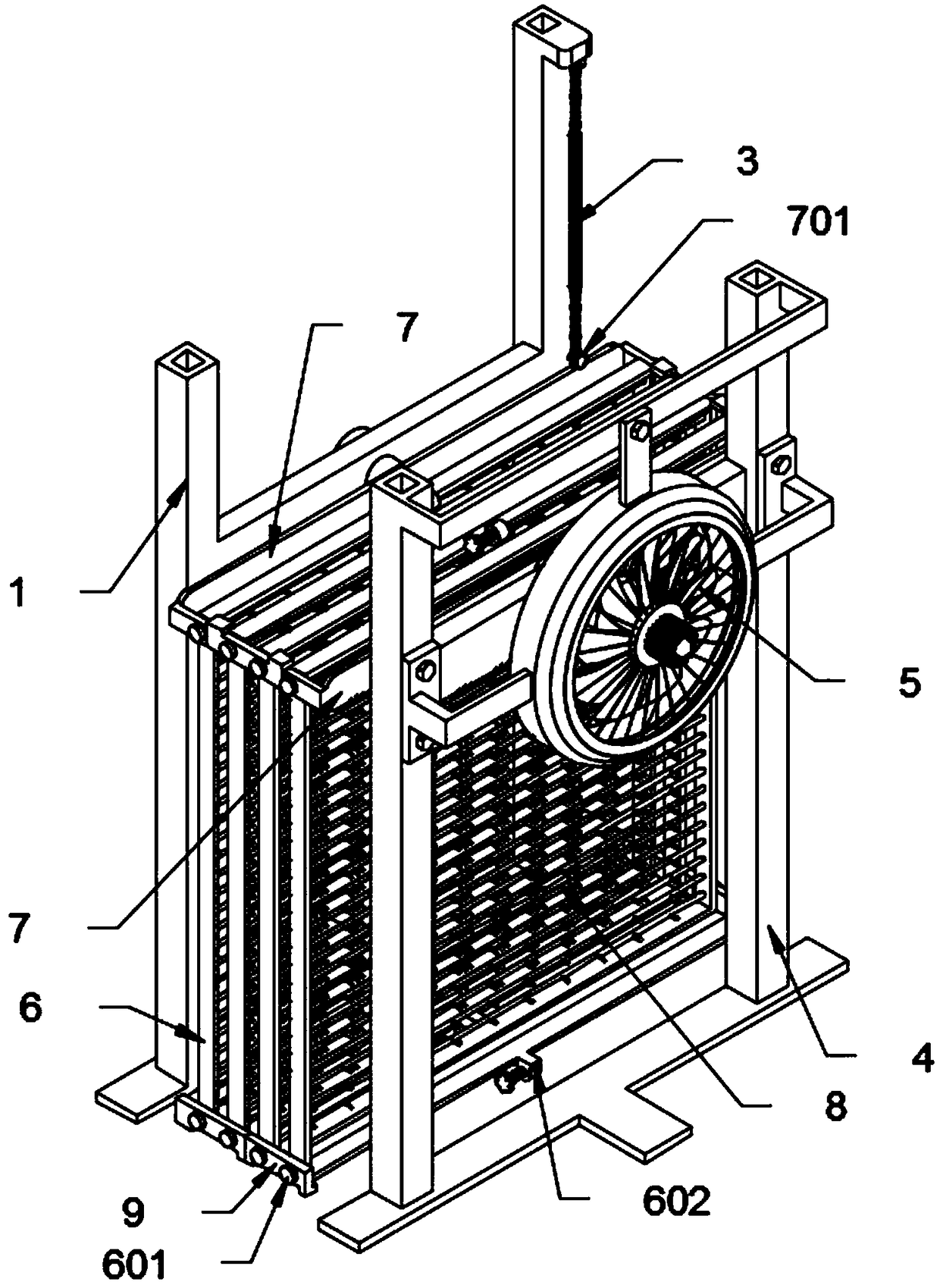 Crop sun-drying apparatus with adjustable irradiation angle