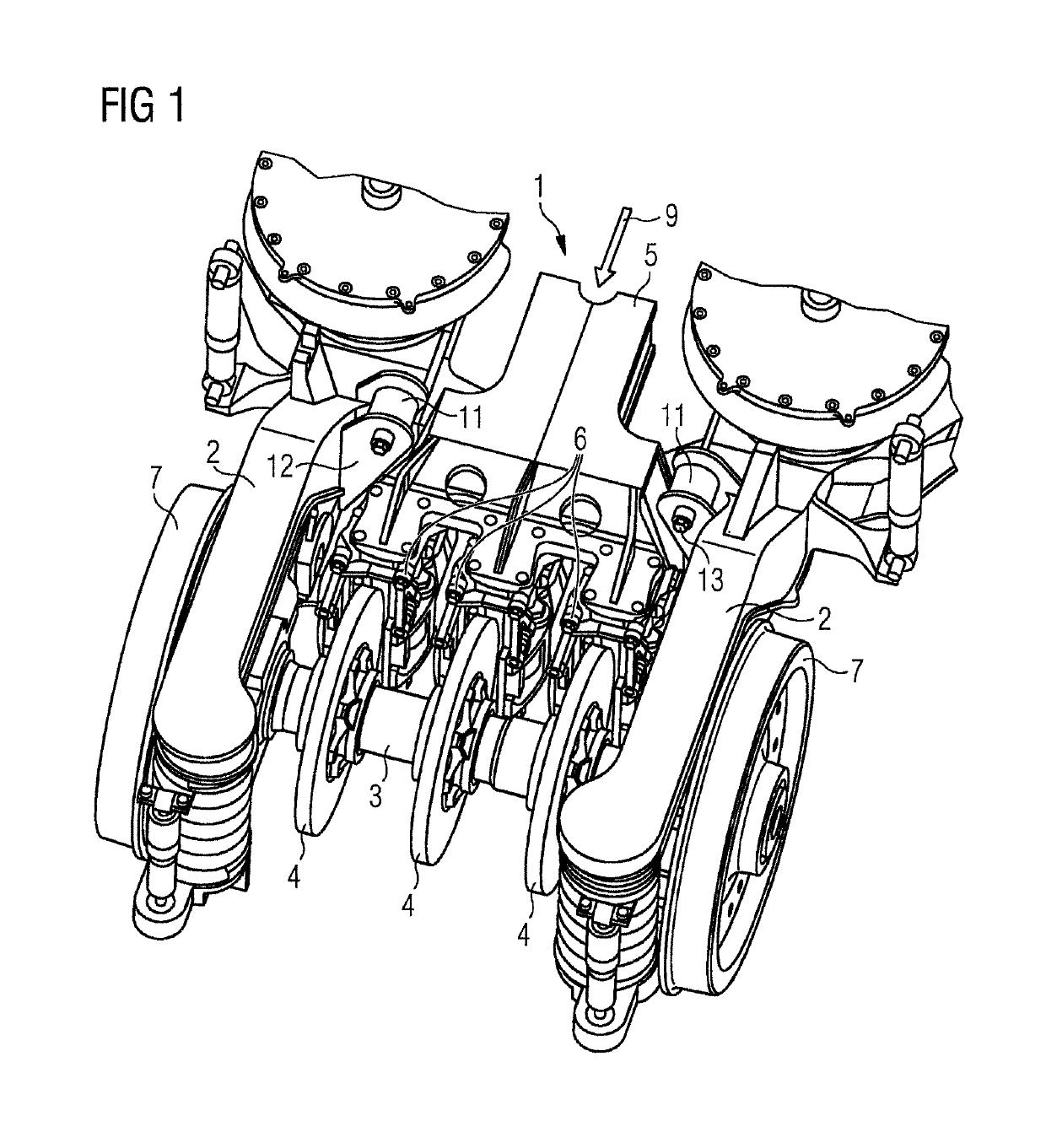 Device for reducing vibrations of a rail vehicle