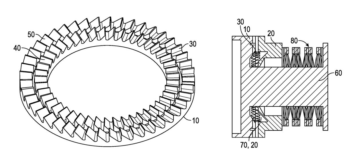 Double-row ratchet locking mechanism with single-bypass (‘arming’) functionality