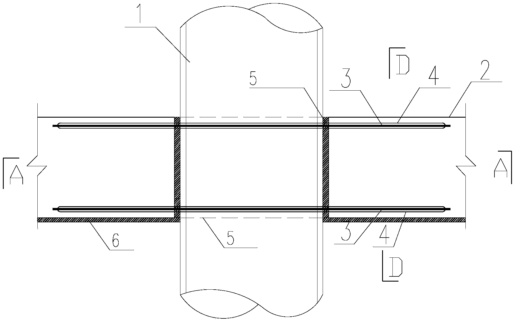 Node for connecting prefabricated concrete beam with round steel tube concrete column through unbonded prestressed ribs