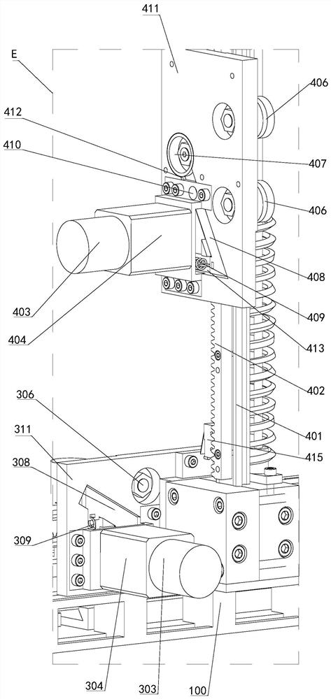 Space unfolding and folding linear motion mechanism and load unfolding and folding device