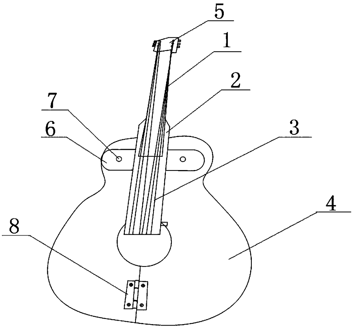 Guitar apparatus facilitating outing carrying