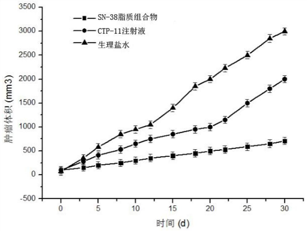 sn38 lipid composition, its preparation method and use