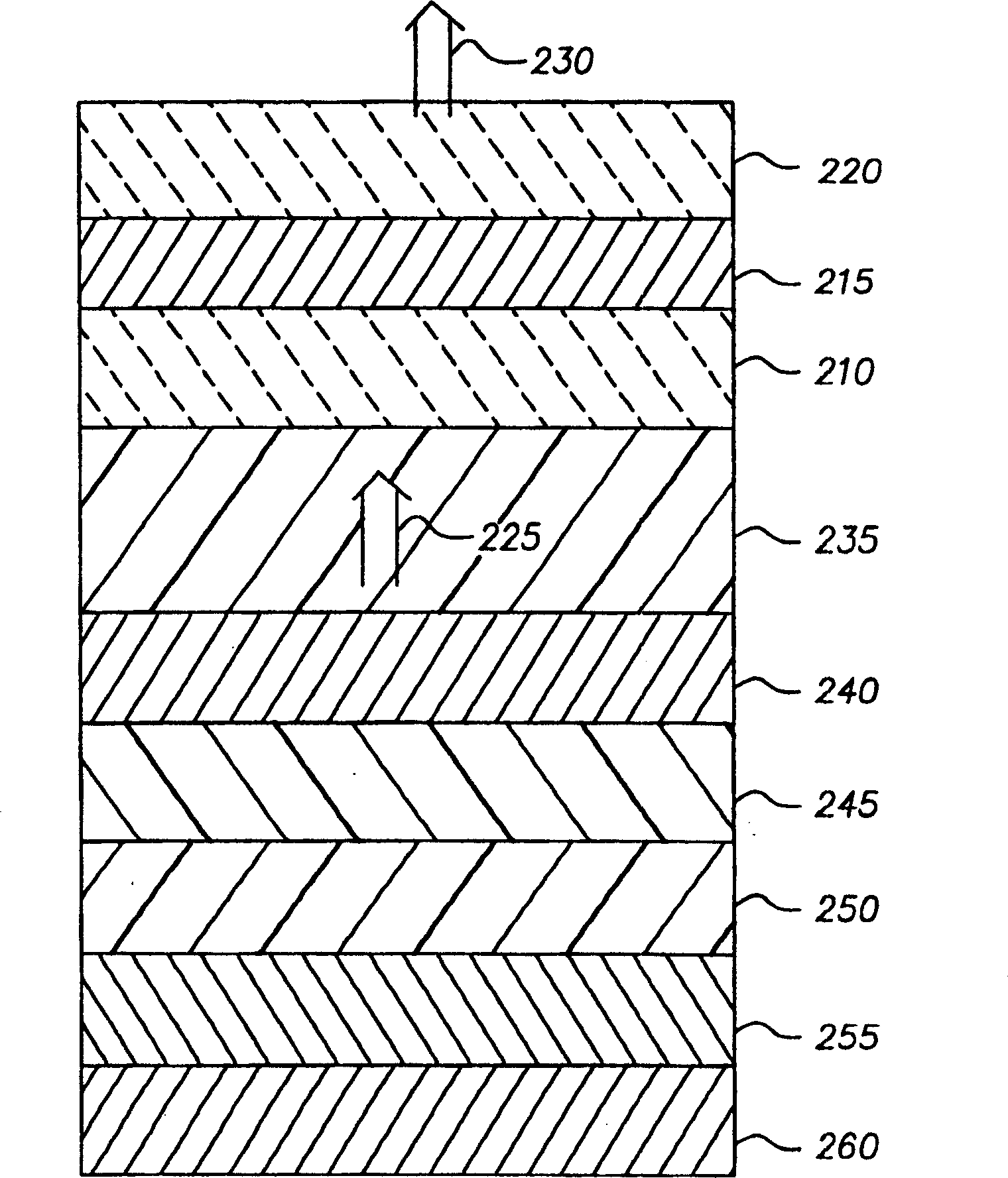 Incoherent light-emitting device for driving vertical laser cavity