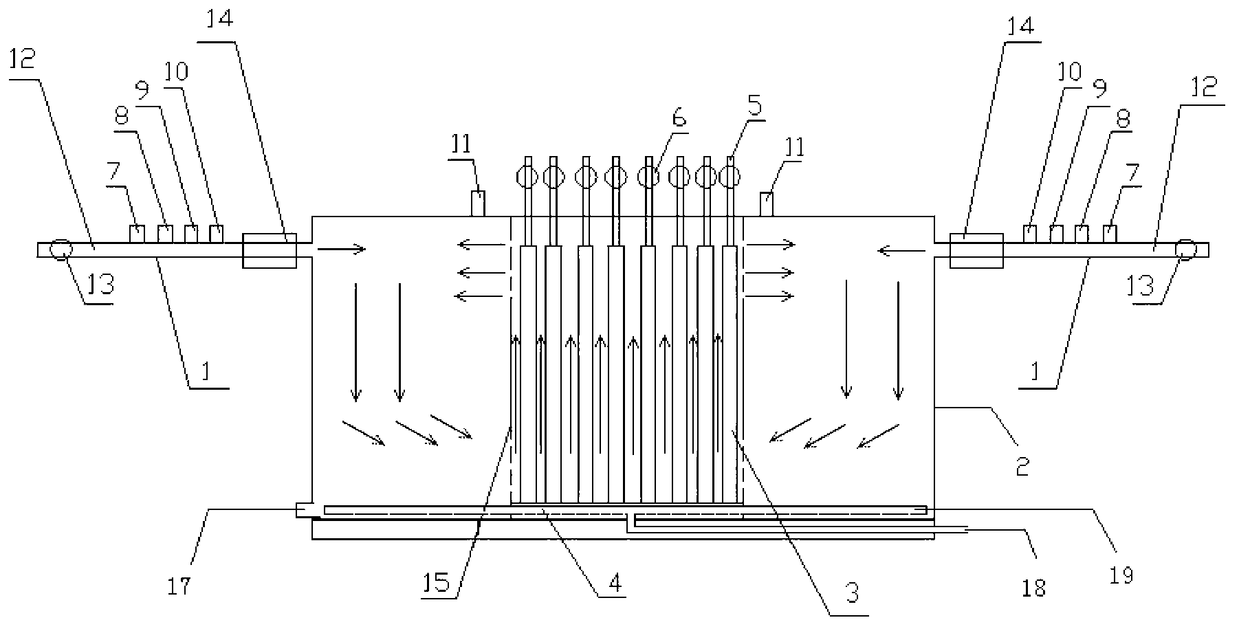 Device and method for removing fluorine ions in groundwater