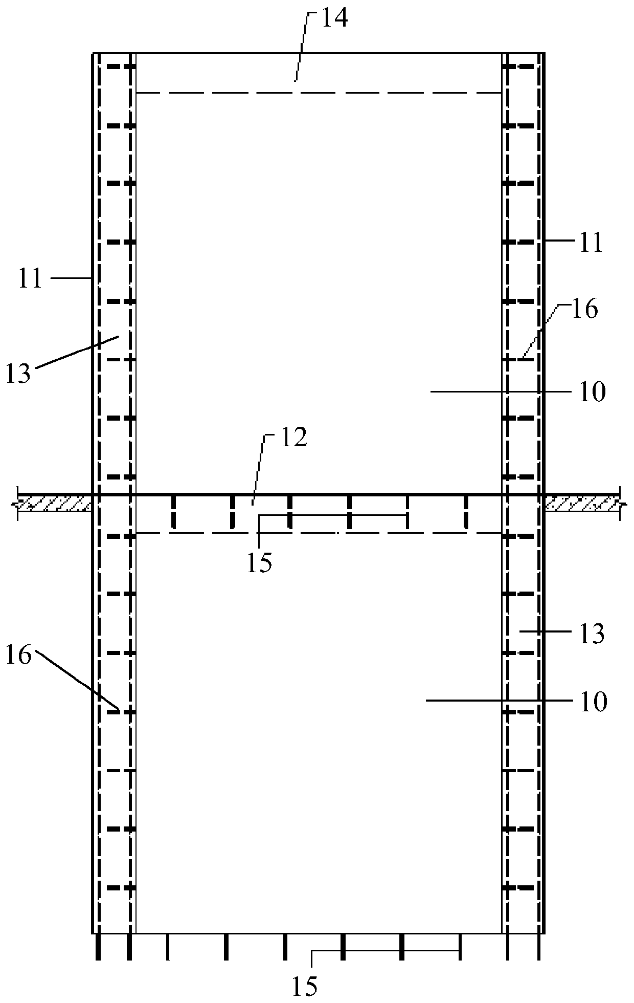 Connecting structure and construction method of fabricated shear wall structure
