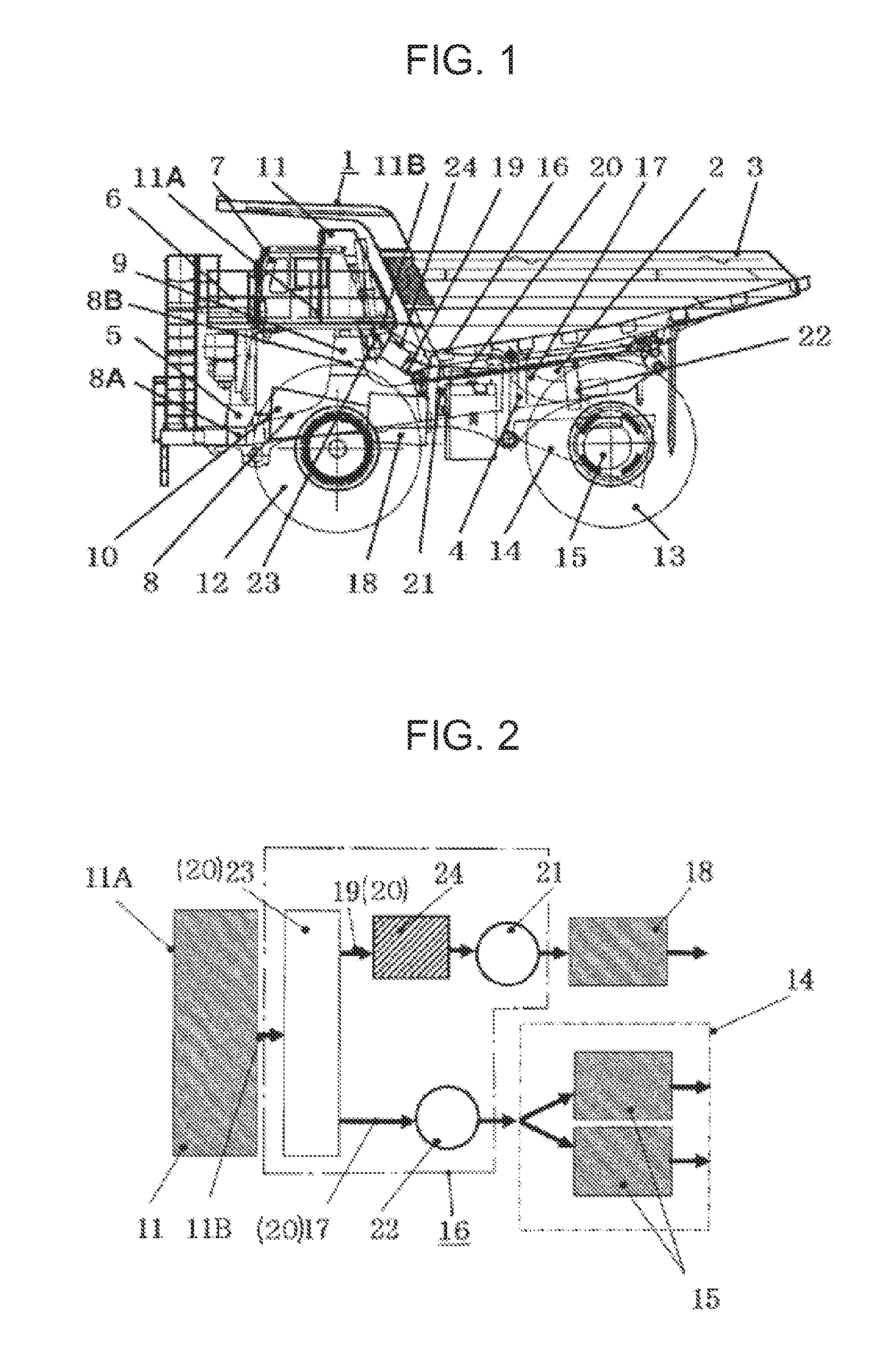 Transport vehicle, and transport vehicle air cleaner