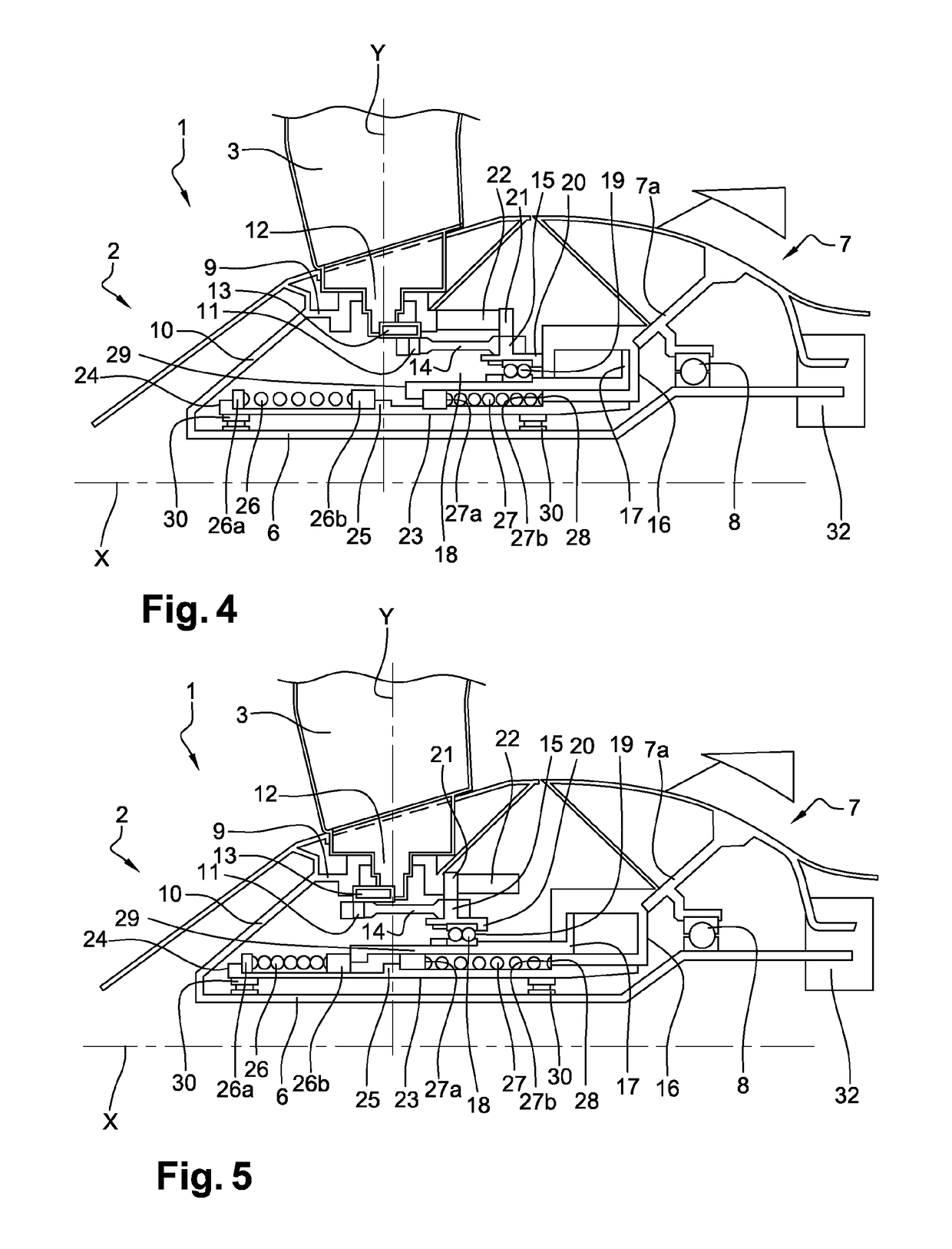 Fan module with variable-pitch blades for a turbine engine