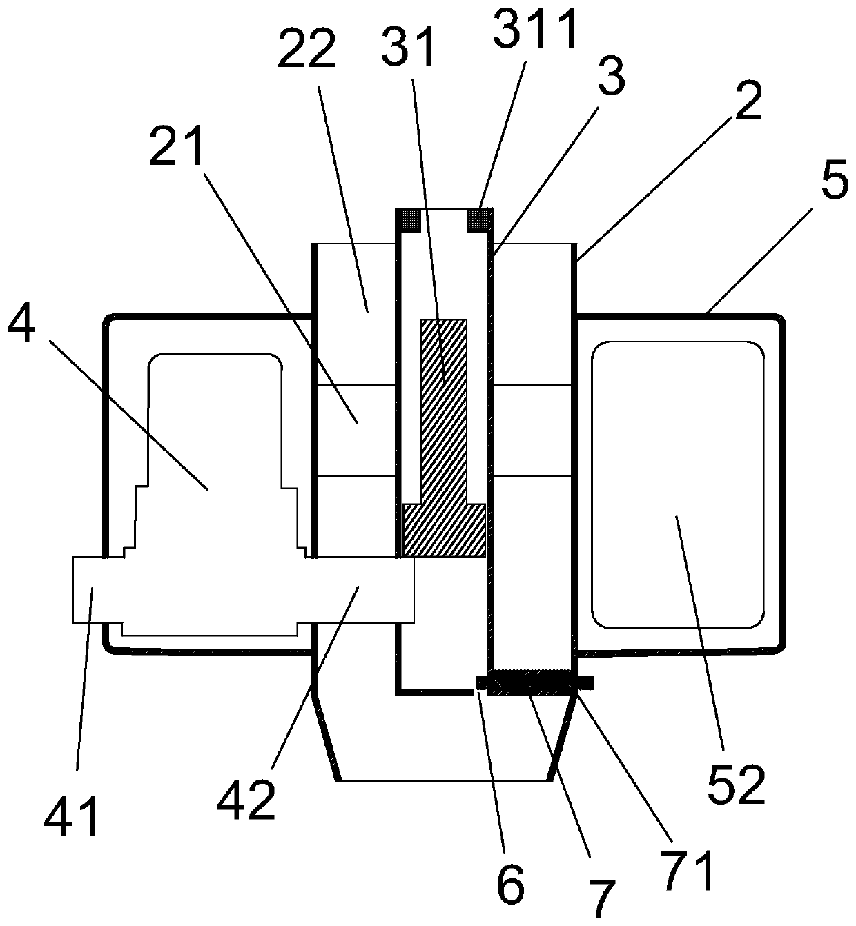 Induction automatic flushing tank