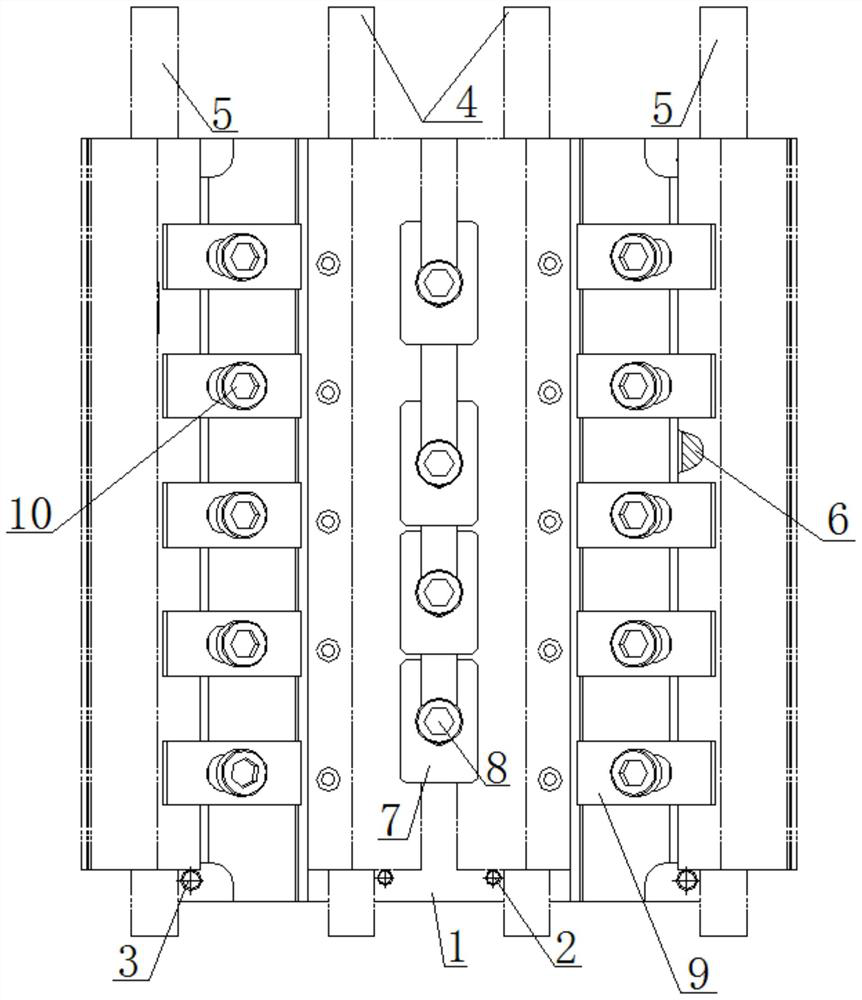 Multi-process, multi-workpiece and double-station fixture for rudder shaft