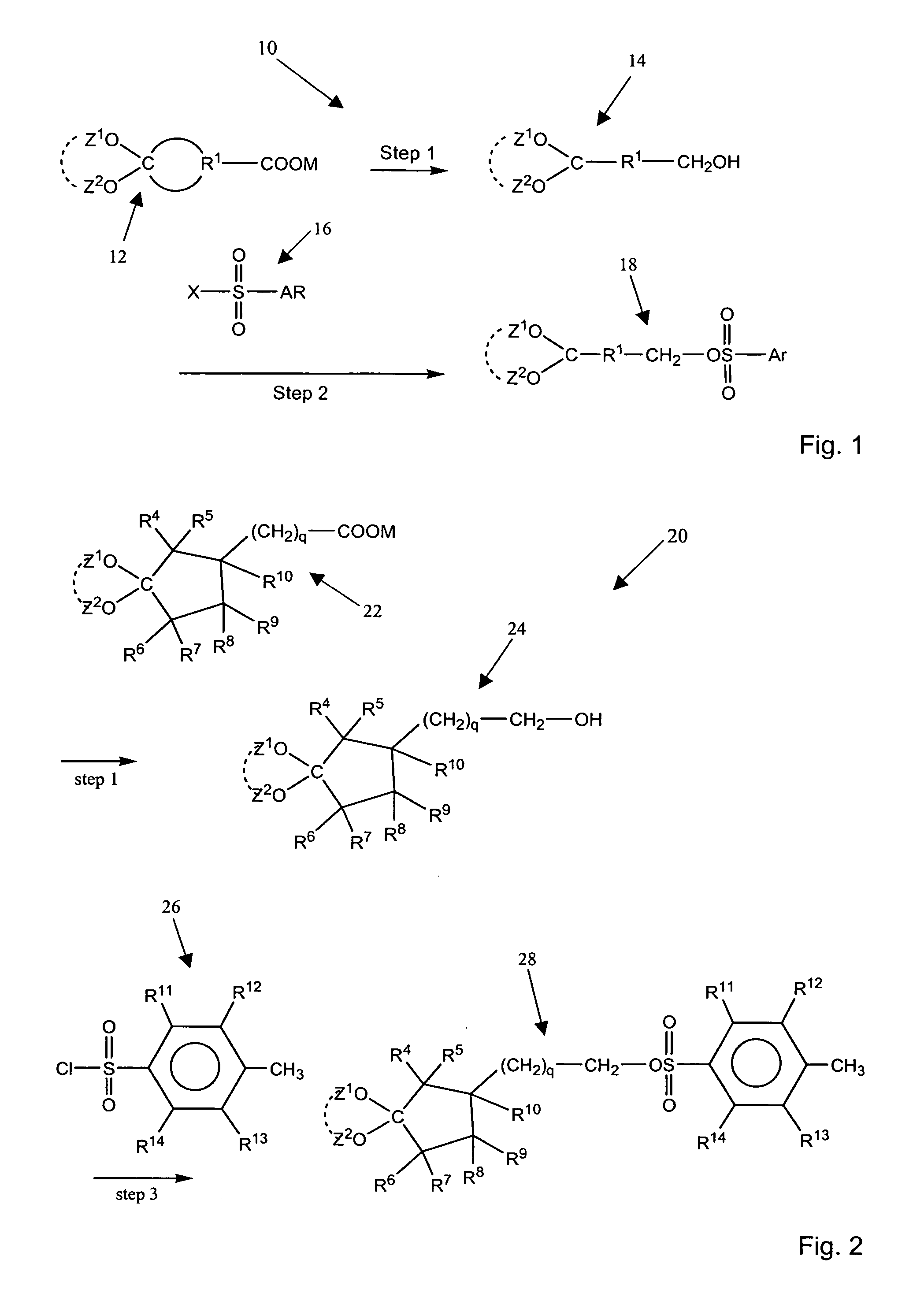 Aromatic sulfonated ketals