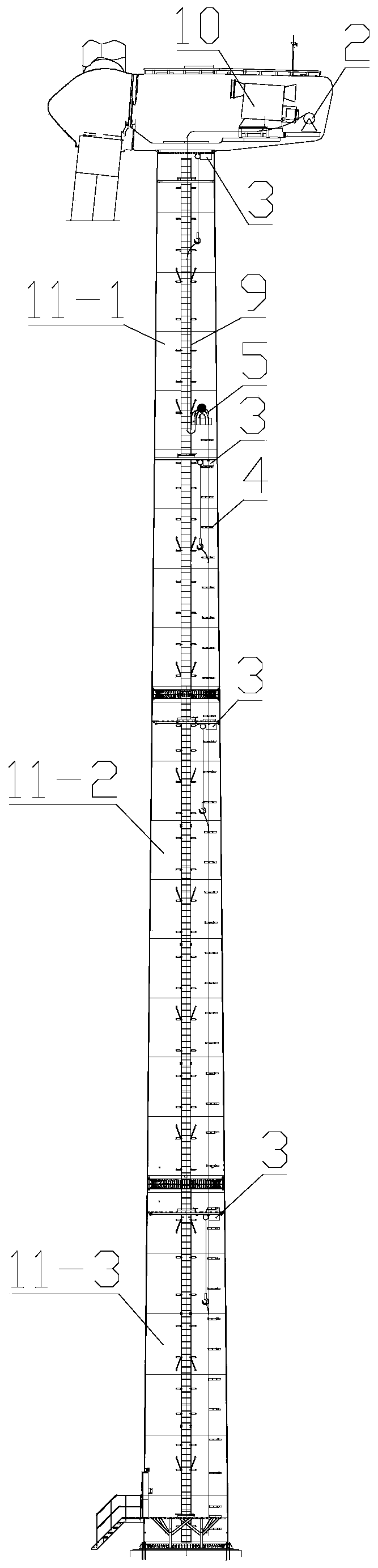 Large-scale cable laying method for wind turbines