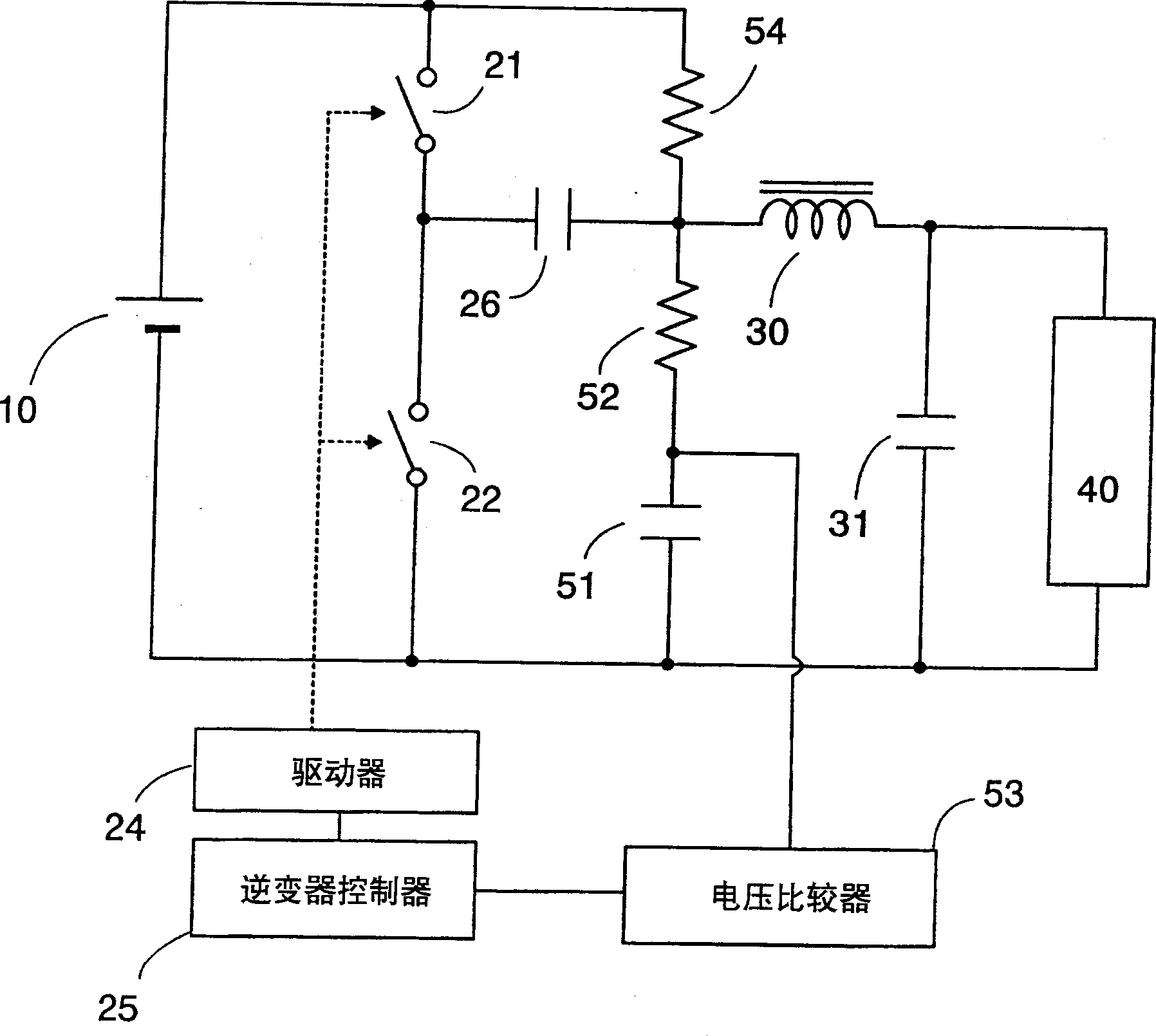 Ballast circuit for operating a discharge lamp
