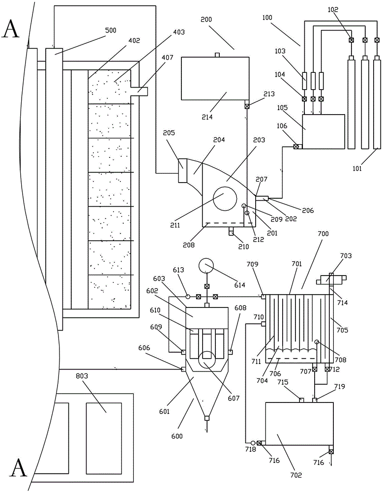 An inorganic powder material synthesis device