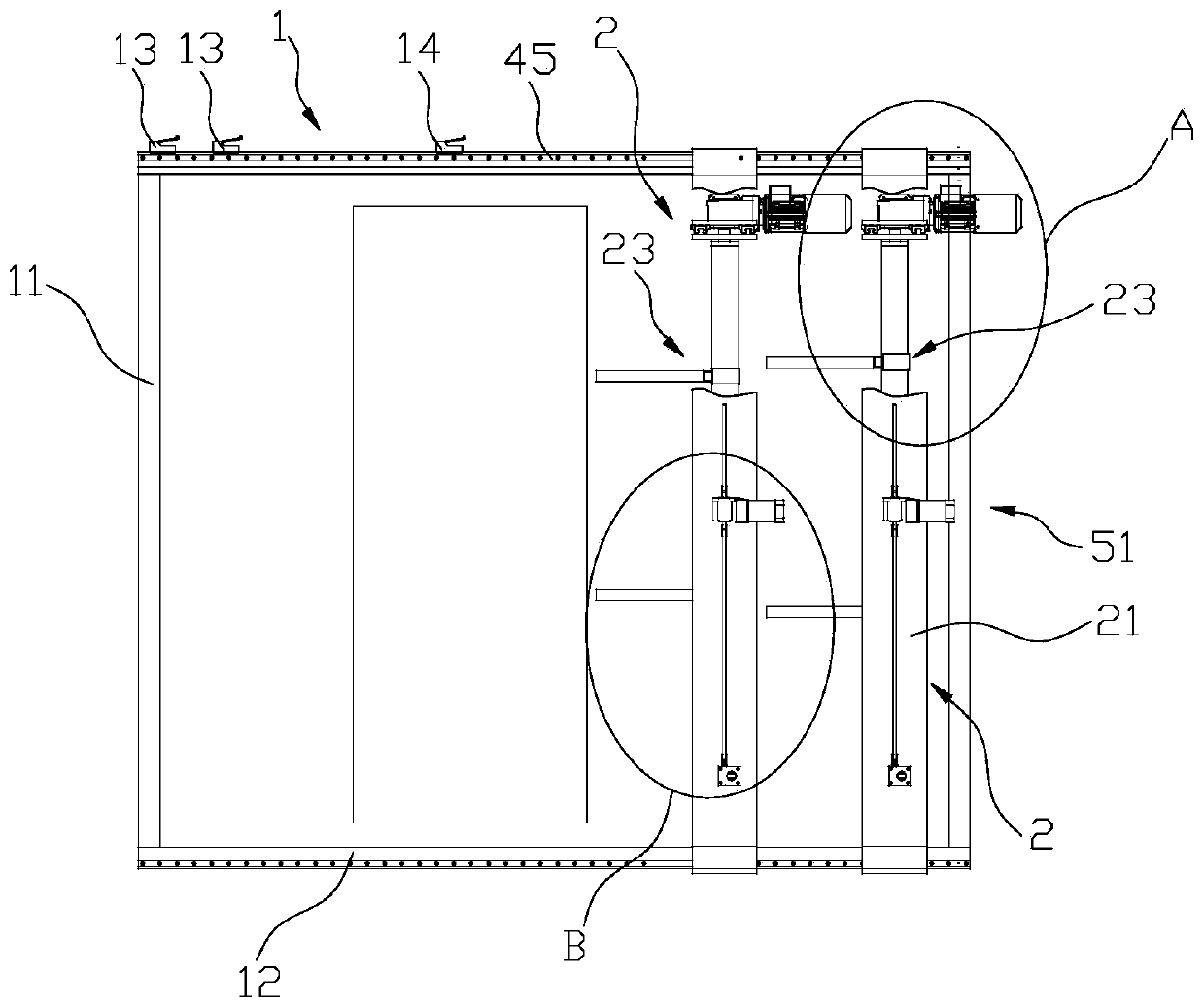 Material turnover device and material turnover method