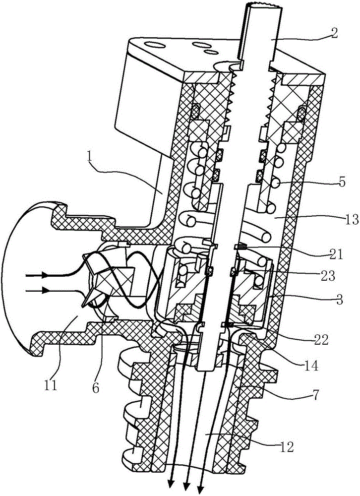 Water flow server sensitive in control