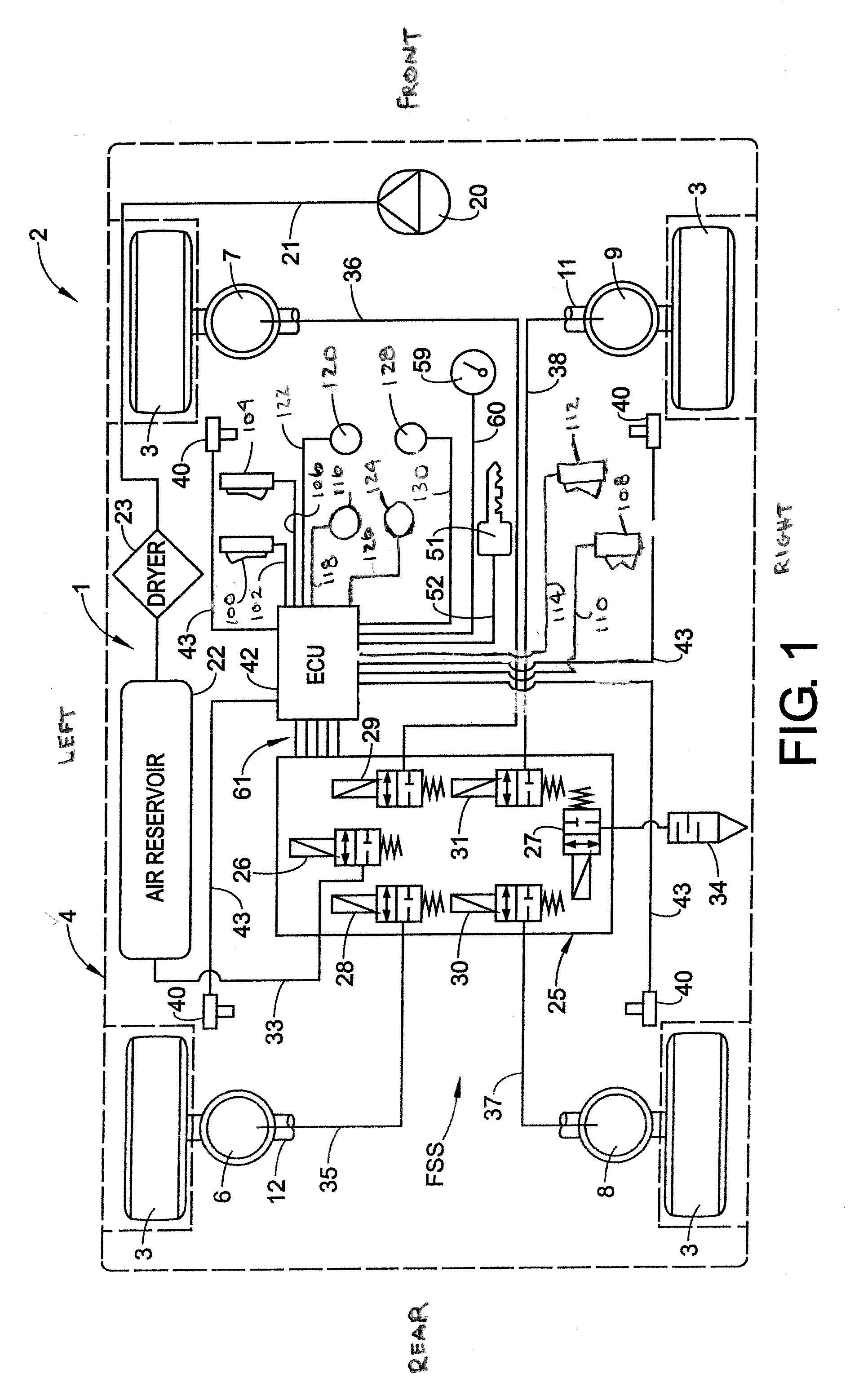 Vehicle chassis height adjustment method and system