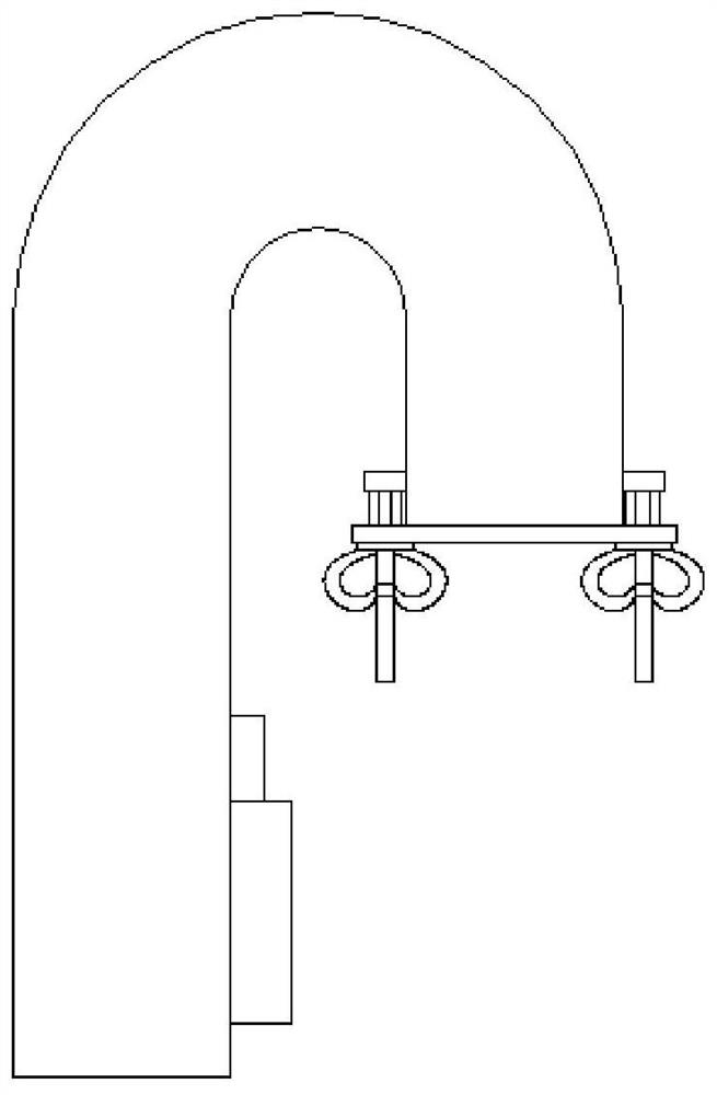 Ventilation device for interior cabin of a ship