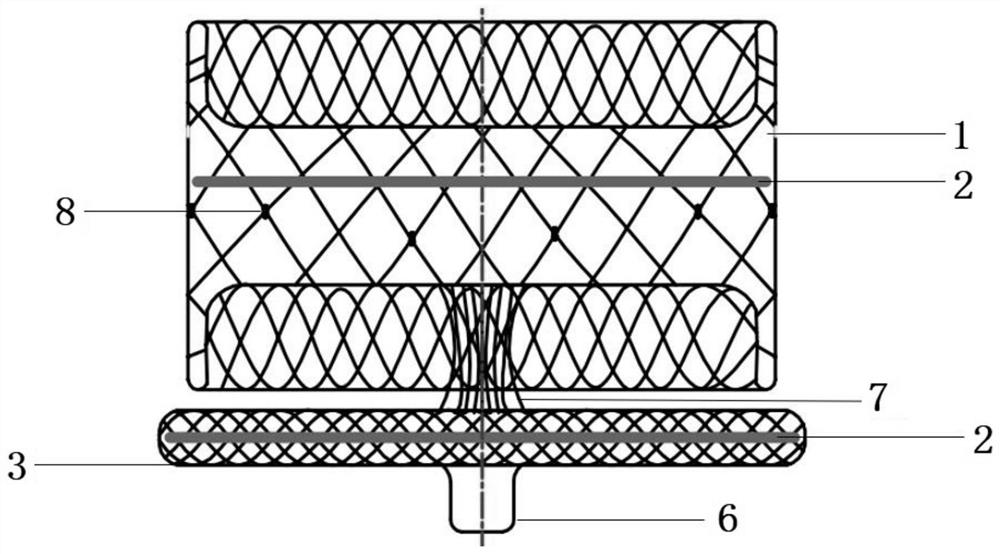 Completely degradable left auricle plugging device