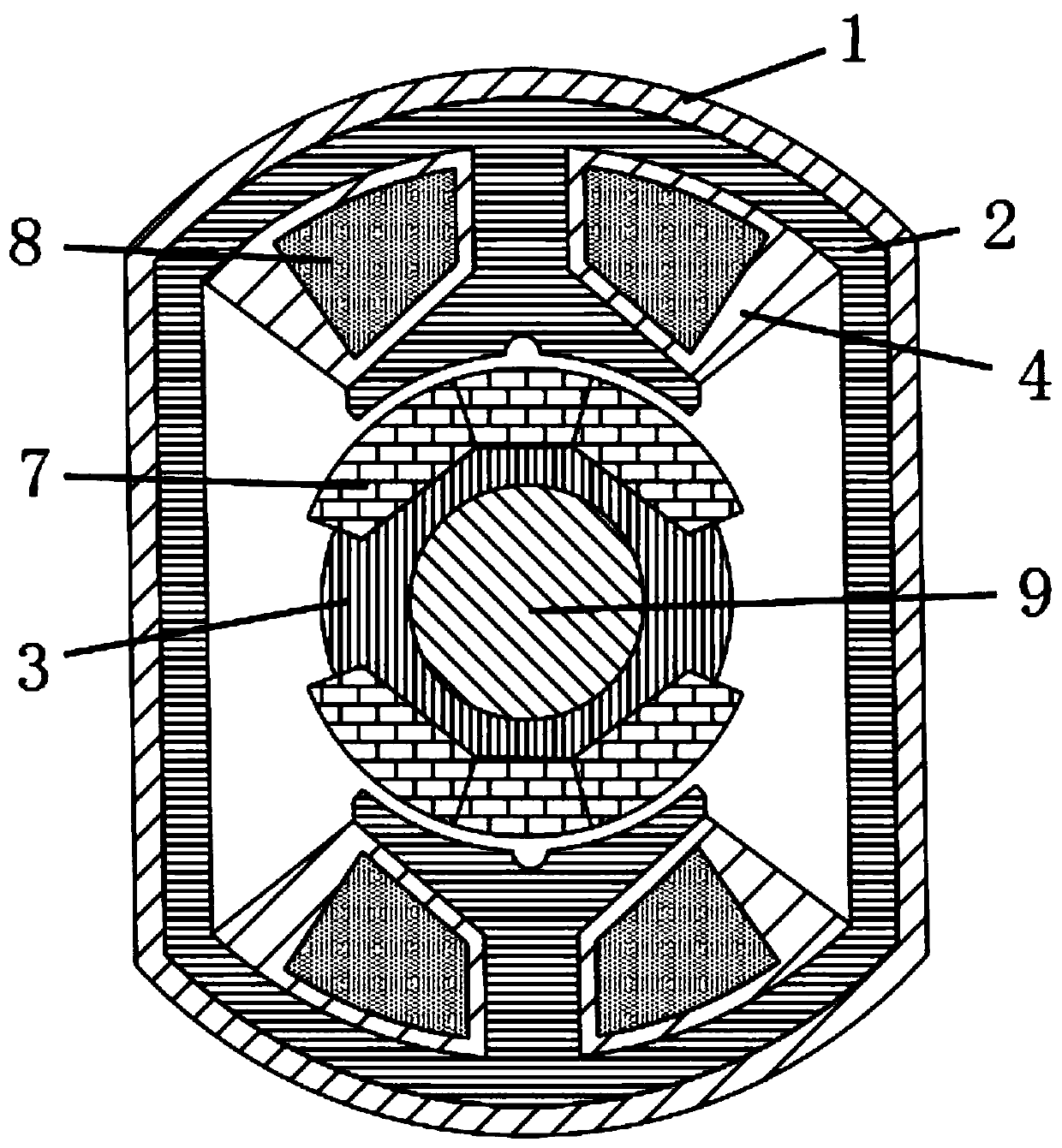 Motor suitable for electric toothbrush and implementation method thereof