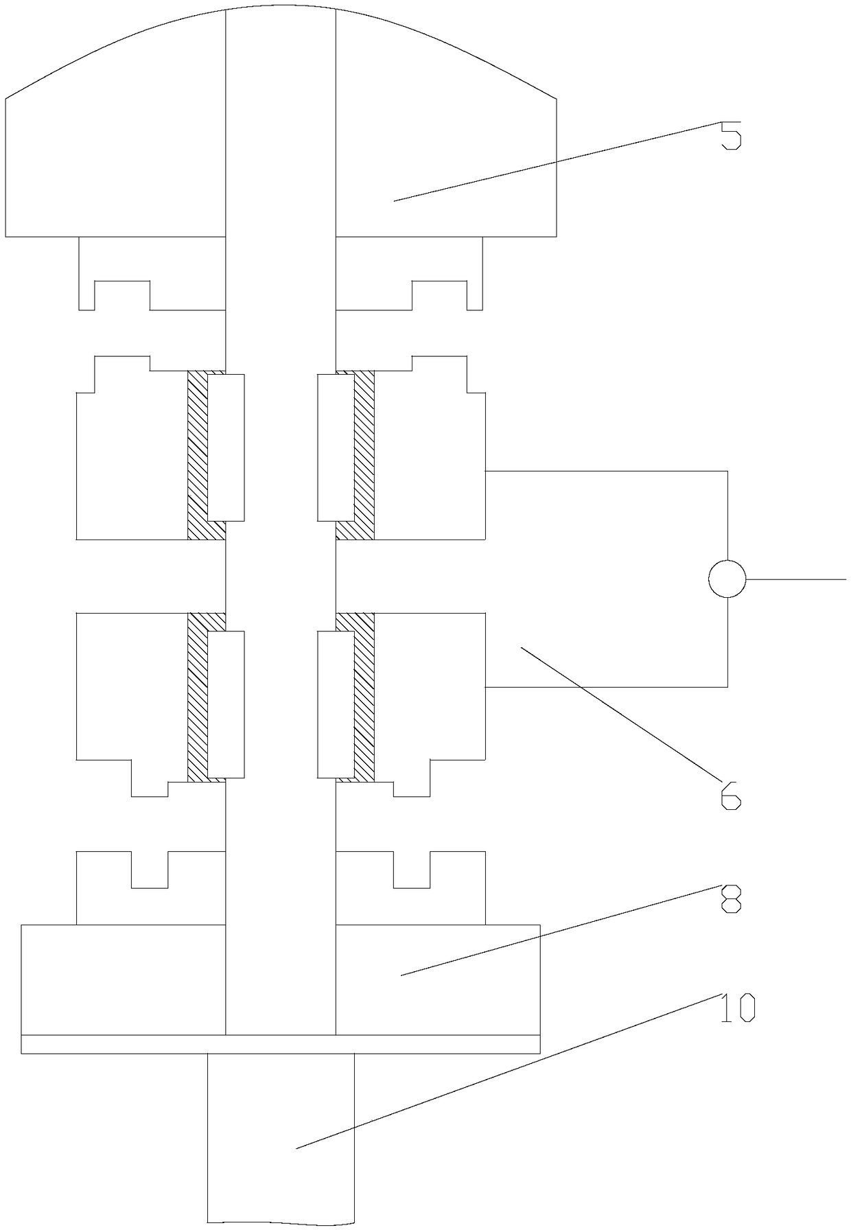 Radial flow sedimentation tank structure combining vertical screw extrusion dewatering