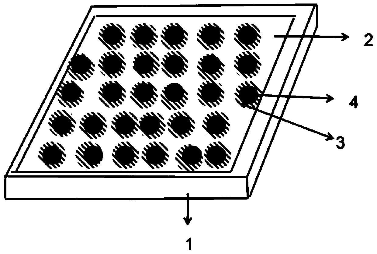Method for preparing two-dimensional flexible light-emitting array by using local stress