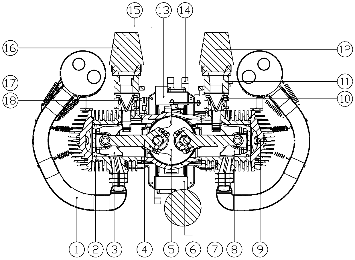 Light horizontal opposed engine